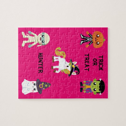 HALLOWEEN "TRICK OR TREAT KINDEREN GEPUBLICEERD LEGPUZZEL (Horizontaal)