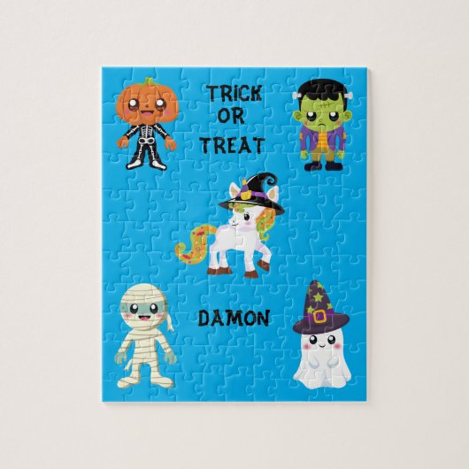 HALLOWEEN "TRICK OR TREAT KINDEREN GEPUBLICEERD LEGPUZZEL (Verticaal)