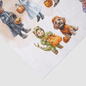 Halloween Trick or treat Kinderen in kostuums Tissuepapier (Detail)