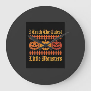 Halloween Trick Or Treat Kleine Monsters Pompoen D Grote Klok