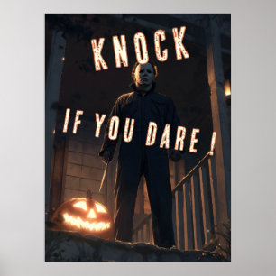 Halloween Trick or Treat Klop als je Durft Horror Poster