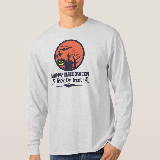 Halloween Trick or treat Lange hoes T-shirt (Voorkant)
