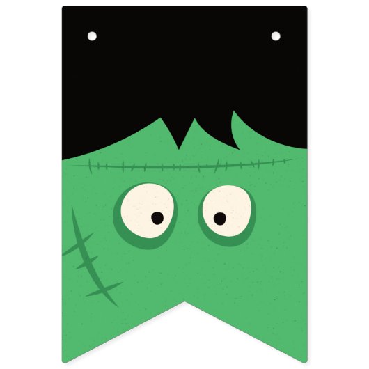 Halloween Trick or treat Leuk Frankenstein Monster Vlaggetjes (Eerste vlag)