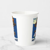 Halloween Trick or treat Little Cartoon Werewolf Papieren Bekers (Links)