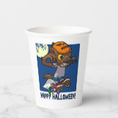 Halloween Trick or treat Little Cartoon Werewolf Papieren Bekers (Voorkant)