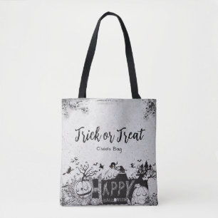 Halloween "Trick or treat" met naam Tote Bag