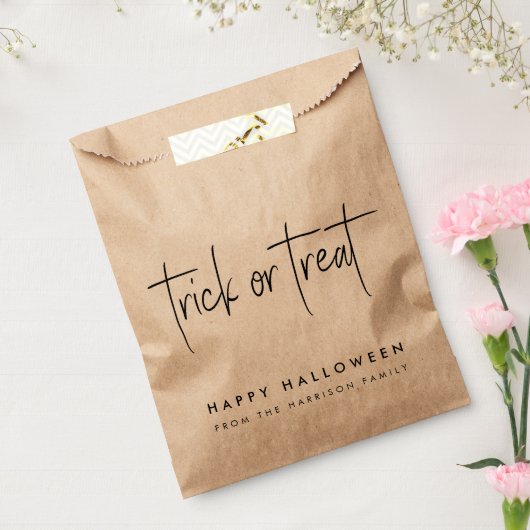 Halloween Trick or treat | Modern stijlvol Snoep Bedankzakje (Gezegeld)