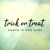Halloween Trick or treat | Moderne, stijlvolle deu Raamsticker (Vel 3)