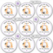 Halloween Trick or treat Naam Meisje Kus Cut Sticker (Voorkant)