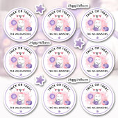 Halloween Trick or treat naam roze kus cut Sticker