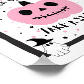 Halloween Trick or treat neem een zoete Roze pompo Poster (Hoek)