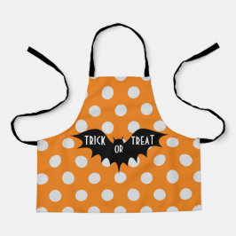 Halloween trick or treat oranje polka stippen schort