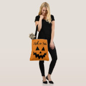 Halloween Trick or treat Oranje pompoen Face Tote Bag (Op model)