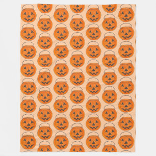 Halloween Trick or treat Oranje pompoenprint Fleece Deken