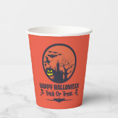 Halloween Trick or treat Papieren Bekers (Achterkant)