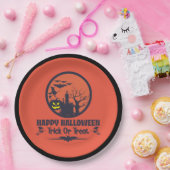 Halloween Trick or treat Papieren Bordje (Feest)