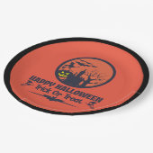 Halloween Trick or treat Papieren Bordje (Gekanteld)