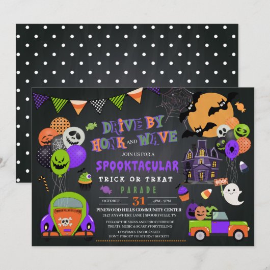 Halloween Trick or treat Parade Kaart (Voorkant / Achterkant)