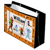 Halloween Trick-or-Treat Parade Persoonlijke tas Groot Cadeauzakje (Voorkant Gekanteld)