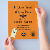 Halloween Trick or treat Party Flyer (Hand)