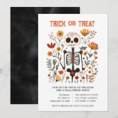 Halloween Trick or Treat Party Invitation Kaart (Voorkant / Achterkant)