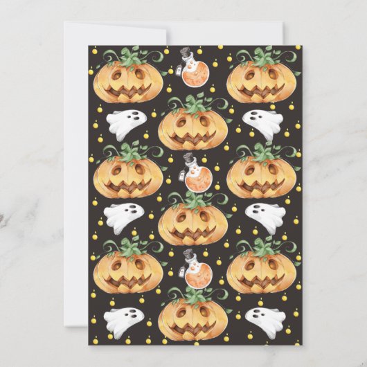 Halloween Trick or treat Party Kaart (Achterkant)