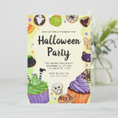 Halloween Trick or treat Party  Kaart (Staand voorkant)