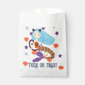 Halloween Trick or treat Pastel Zeemeermin Kat Bedankzakje (Voorkant)