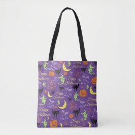 Halloween Trick Or Treat Patroon Tote Bag