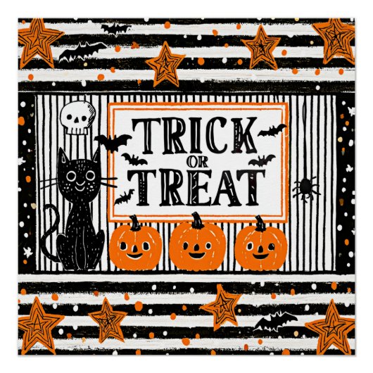 Halloween Trick or Treat Perfect Poster (Voorkant)