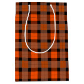 Halloween Trick or treat Plaid Medium Cadeauzakje (Voorkant)
