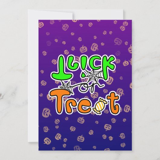 Halloween Trick or Treat Plattegrond kaart (Voorkant)