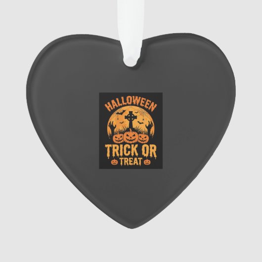 Halloween Trick or Treat Pompoen Begraafplaats Ont Ornament (voorkant)