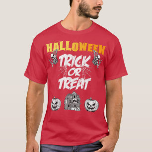 Halloween Trick or treat pompoenen en schelpen T-shirt