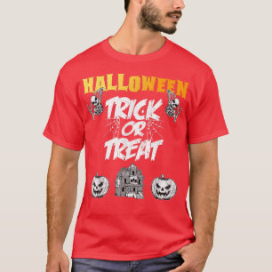 Halloween Trick or treat pompoenen en schelpen T-shirt