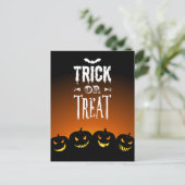 Halloween Trick or treat Postard Briefkaart (Staand voorkant)