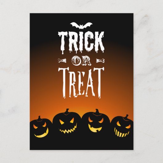 Halloween Trick or treat Postard Briefkaart (Voorkant)