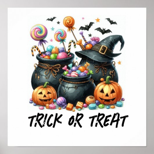 HALLOWEEN TRICK OR TREAT POSTER (Voorkant)