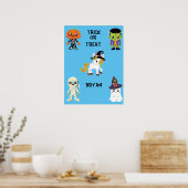 HALLOWEEN "TRICK OR TREAT"-POSTER GEPERSONALISEERD POSTER (Keuken)
