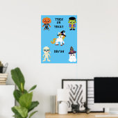 HALLOWEEN "TRICK OR TREAT"-POSTER GEPERSONALISEERD POSTER (Thuiskantoor)