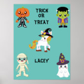 HALLOWEEN "TRICK OR TREAT"-POSTER GEPERSONALISEERD POSTER (Voorkant)