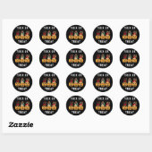 Halloween Trick or treat Pug Dogs Ronde Sticker (Vel)