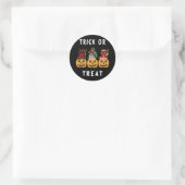 Halloween Trick or treat Pug Dogs Ronde Sticker (Tas)