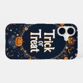 Halloween Trick or Treat Pumpkin Design iPhone 16 Hoesje (Achterkant horizontaal)