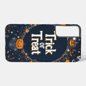 Halloween Trick or Treat Pumpkin Design Samsung Galaxy Hoesje (Achterkant horizontaal)
