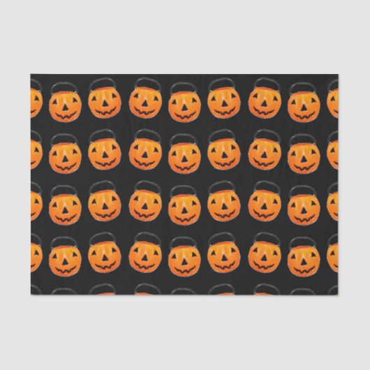 Halloween Trick or Treat Pumpkins Tissue Paper Tissuepapier (Voorkant)