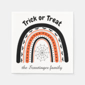 Halloween trick or treat regenboogvleermuizen gepe servet (Voorkant)