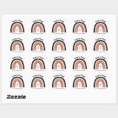 Halloween trick or treat regenboogvleermuizen gepe vierkante sticker (Vel)