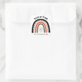 Halloween trick or treat regenboogvleermuizen gepe vierkante sticker (Tas)