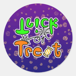 Halloween Trick or treat Ronde Sticker